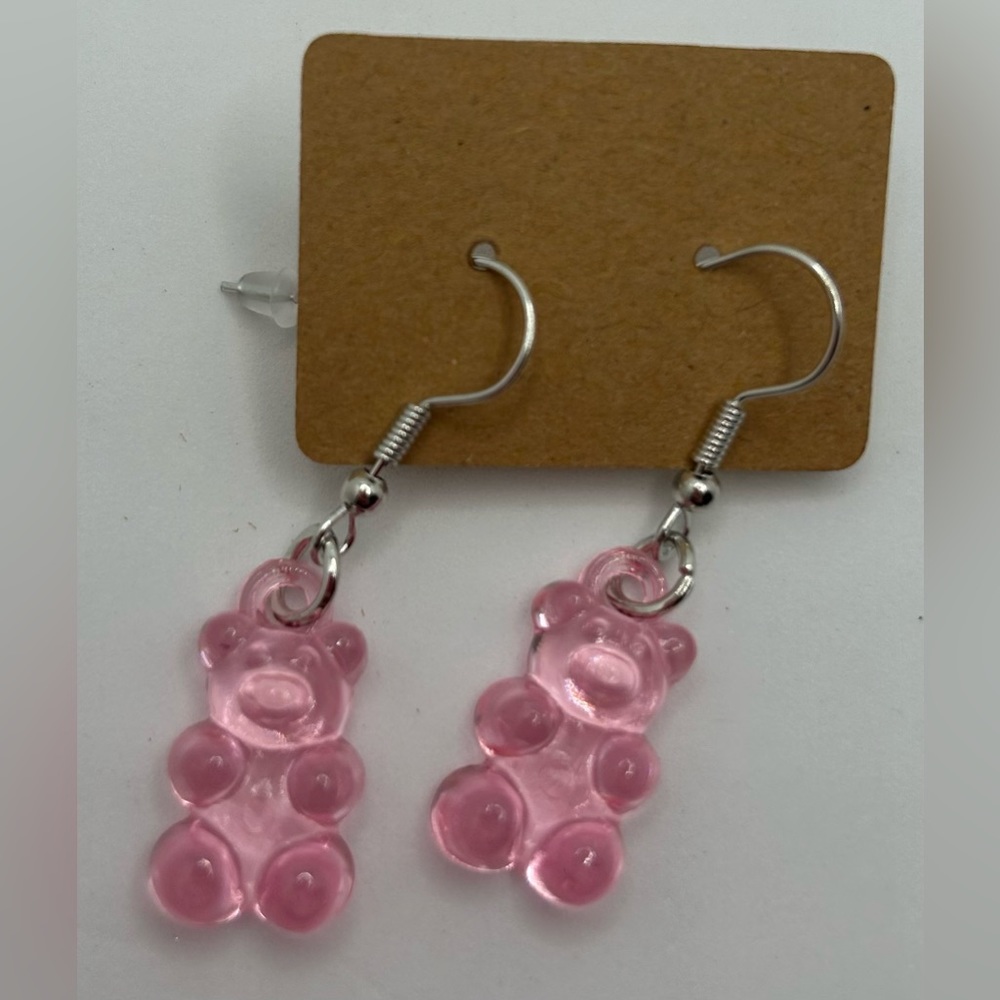 Gummibear Dangle Fashion Earrings pink